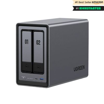 Ugreen NASync DXP2800 NAS-System, 2-Bay, kompakt, Intel® N N100, 8 GB DDR5, 0 TB, UGOS Pro, Schwarz