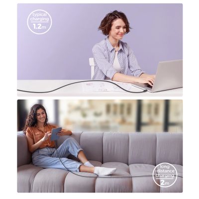 7. Joyroom Multi-Color Serie A14 USB-C / Lightning 20W Kabel 1,2 m - Schwarz