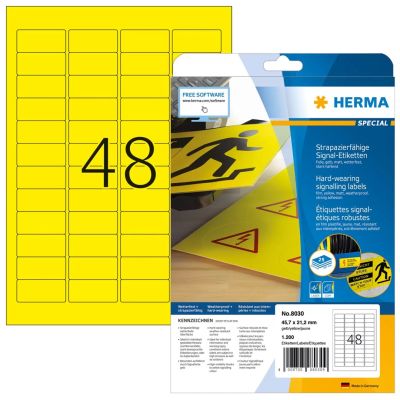 2. HERMA 8030 Bedruckbare Etiketten Gelb Selbstklebende Bedruckbare Etiketten
