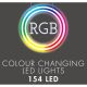 13. DEKORATIVER WEIHNACHTSBAUM 154 LED RGB 150 CM SCHWARZ