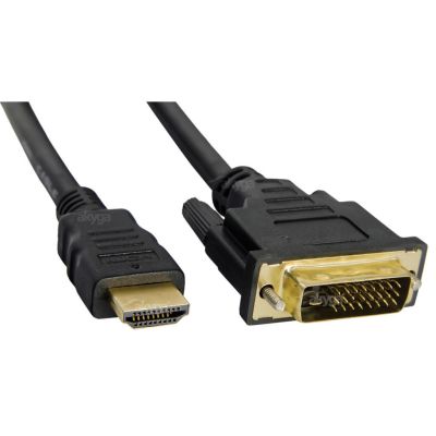 2. Kabel Akyga AK-AV AK-AV-11 (DVI-D M - HDMI M; 1,8 m; schwarz)