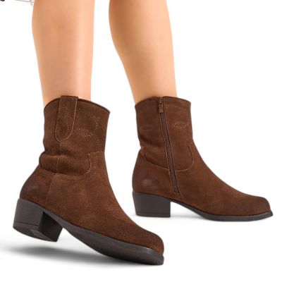 8. Braune Damen-Cowboystiefel aus Leder, Sergio Leone BT284-S