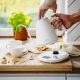 10. Adler AD 1349 Wasserkocher, weiß, mit langem Ausguss, 1,0 l