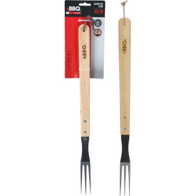 12. Grillgabel 46 cm mit Holzgriff