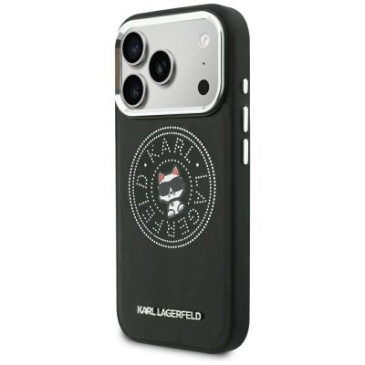 2. Karl Lagerfeld Point & Choupette Sketch MagSafe Hülle für iPhone 18 Pro / 17 Pro - Schwarz