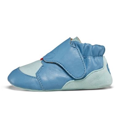 5. Affenzahn Crawly Shark Leder-Kriechschuhe (01257-30211)