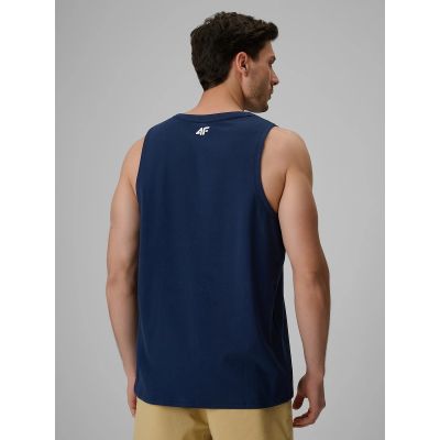 2. Ärmelloses Herren-T-Shirt mit Aufdruck, reguläre Passform, 4F 4FRSS26TSLEM331-31S
