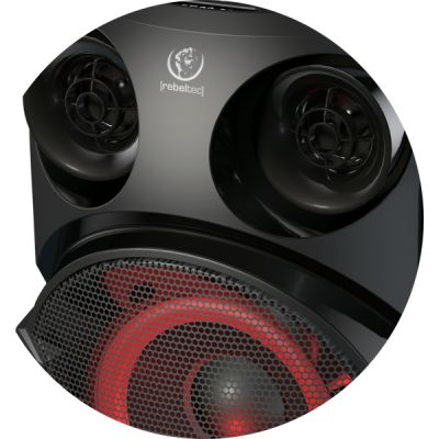4. Rebeltec SoundBox 630 Tragbarer Bluetooth-Stereo-Lautsprecher, Schwarz, 70 W RMS