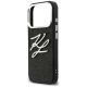 6. Karl Lagerfeld IML Glitter KL Diamond Logo Hülle für iPhone 17 Pro - Schwarz