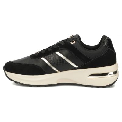 2. Damen-Lederschuhe, Sneaker, schwarz, Filippo DP7772