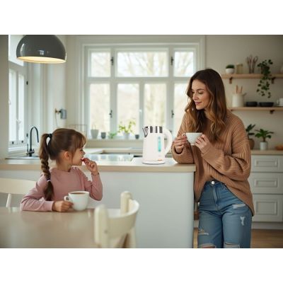 12. ELDOM Kabelloser Wasserkocher 185B TRIPO Weiß 1000W 0,8 L, BPA-frei, isoliert