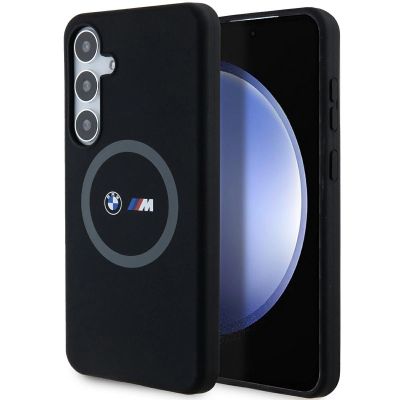 BMW M Silikon bedruckter Ring MagSafe Hülle für Samsung Galaxy S24+ - schwarz