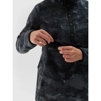 3. Damen-Fleecejacke mit Stehkragen, Oversize, Größe 4F 4FWAW24TFLEF298-90A