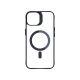 25. 3mk Satin Armor MagCase Hülle mit MagSafe für iPhone 14 Plus – transparent mit schwarzem Rahmen