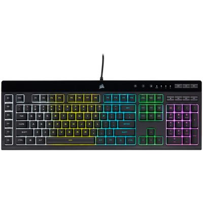 21. Corsair K55 RGB PRO Gaming-Tastatur USB QWERTZ Deutsch Schwarz