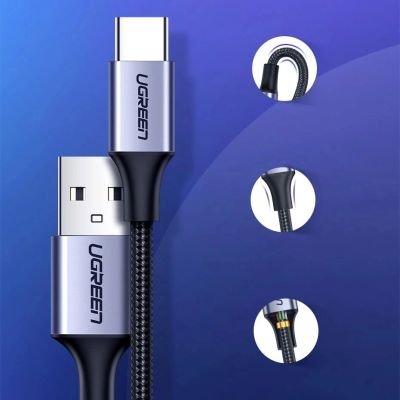 5. Ugreen US288 60124 USB-A/USB-C QC 3.0 3A 0,25 m Kabel – grau