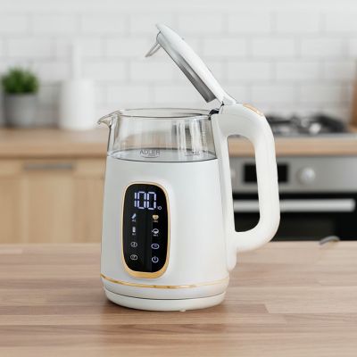 20. Adler AD 1305WG Wasserkocher 1,7 l 2200 W Transparent, Gold, Weiß