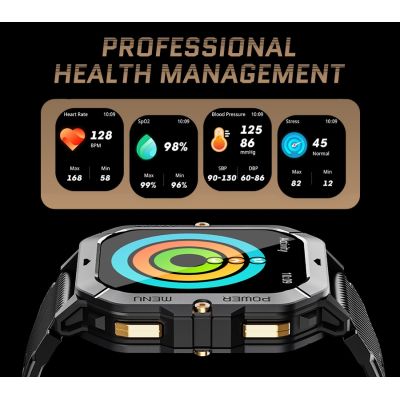 12. Herren-Smartwatch Rubicon RNCF23-1 SCHWARZ