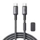 Joyroom S-A50 Unlimited Series 60W USB-C – USB-C-Kabel mit magnetischem Organizer 1,2 m – Grau