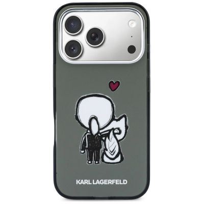 3. Karl Lagerfeld Karl & Choupette MagSafe Back Case für iPhone 17 Pro - Schwarz