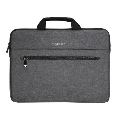 Wozinsky WTL-15 15,6"-Laptoptasche mit Griff und Metallreißverschluss – Grau