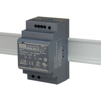 2. SMPS-Netzteil für DIN-Schiene Mean Well HDR-60-15 15V/60W/4A