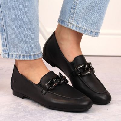 4. Bequeme Lederschuhe mit Kette Remonte W RKR645 schwarz