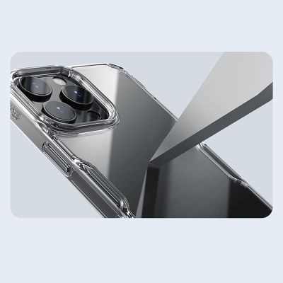 10. Nillkin Nature Pro Hülle für iPhone 16 Pro – transparent und weiß