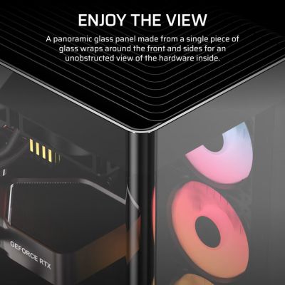 10. Corsair FRAME 4500X RS-R ARGB Midi-Tower-Gehäuse mit Seitenwand aus gehärtetem Glas, Schwarz