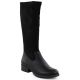 Schwarze Damen-Ankle-Boots aus Leder mit isolierter Sohle, Rieker 9551
