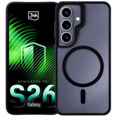 14. 3mk Satin Armor MagCase für Samsung Galaxy S26 - Transparent Schwarz