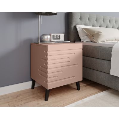 3. NOVA Nachttisch 44x40x52 rosa matt