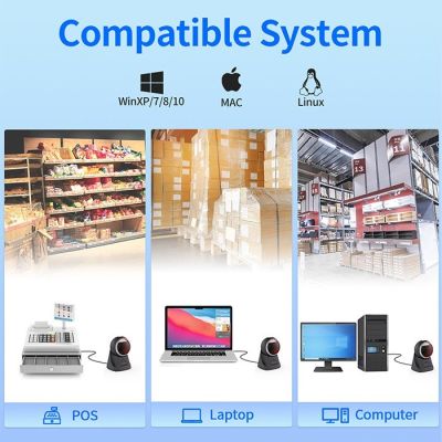 6. Qoltec Stationärer Präzisions-Barcode- und QR-Code-Scanner (1D | 2D)