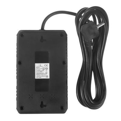 5. MACLEAN Steckdosenleiste, Verlängerungskabel mit 4 Steckdosen + 3 USB-Anschlüssen, 110–240 V Wechselstrom, 50/60 Hz, max. 2,1 A, 2500 W, 3 m, Schwarz, MCE393 B