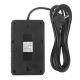 5. MACLEAN Steckdosenleiste, Verlängerungskabel mit 4 Steckdosen + 3 USB-Anschlüssen, 110–240 V Wechselstrom, 50/60 Hz, max. 2,1 A, 2500 W, 3 m, Schwarz, MCE393 B