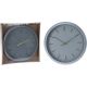 6. PP Wanduhr 30x4,5cm Grau