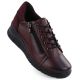 Bordeauxfarbene Damen-Lederschuhe mit Keilabsatz Vinceza 39964