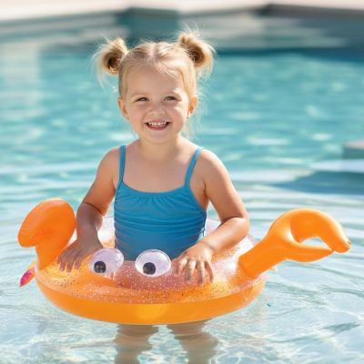 5. Schwimmring 93,5 x 76 cm Krabbenglitzer 35638