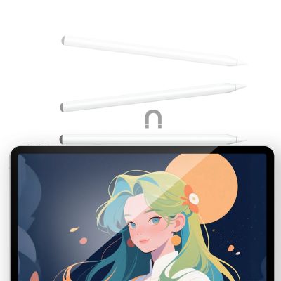 6. Acefast V2 kapazitiver Stift für iPad mit 2 austauschbaren Spitzen – Weiß