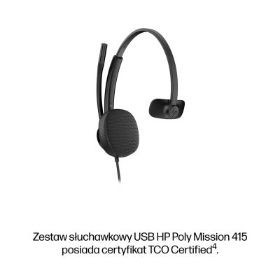 132. HP Poly Mission 415 Mono-USB-Kabel-Headset