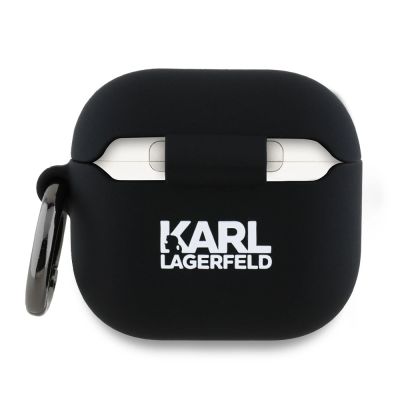 2. Karl Lagerfeld Silikon-Choupette-Kopf 3D-Hülle für AirPods 4 – Schwarz