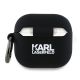 2. Karl Lagerfeld Silikon-Choupette-Kopf 3D-Hülle für AirPods 4 – Schwarz