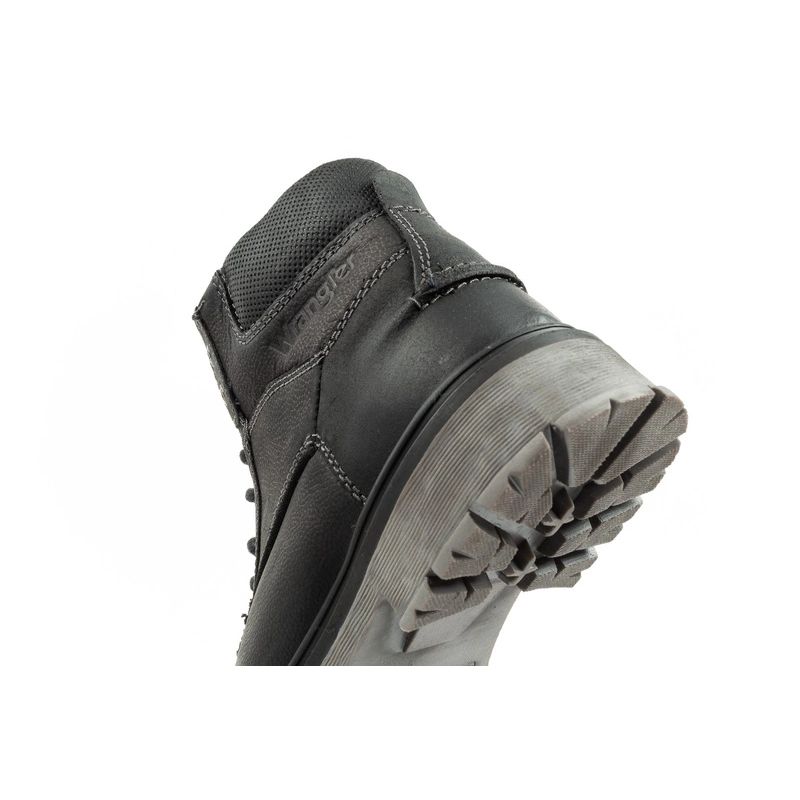 7. Wrangler Allan Mid Herrenstiefel Chelsea Boots Elegantes Leder Schwarz