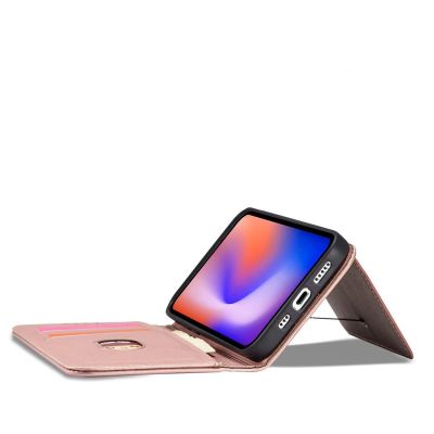 8. Magnetkartenhülle für iPhone 12 Pro Tasche Kartenetui Kartenständer Rosa