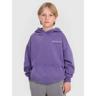 Jungen-Sweatshirt mit Kapuze, offen, 4F 4FJRAW25TSWSM2344-51S