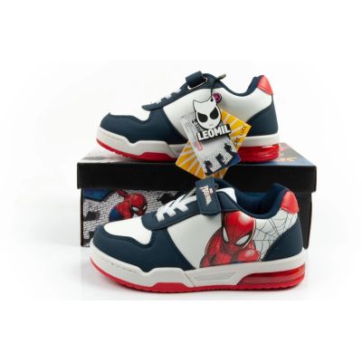 10. Leomil Kinder-Sportschuhe Spiderman Sneaker, leicht, mit Klettverschluss und LED-Beleuchtung, weiß