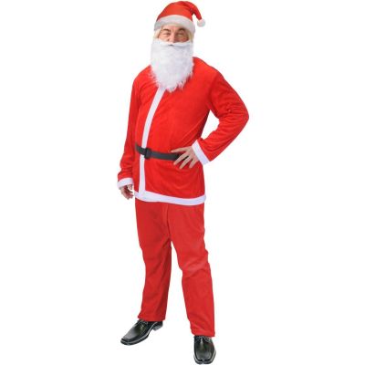 3. 5-teiliges Weihnachtsmann-Kostüm aus Plüsch