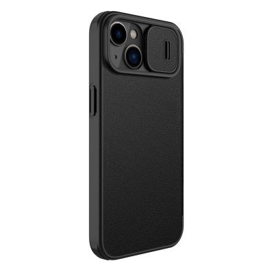 3. Nillkin Qin Leder Pro Hülle iPhone 14 Plus Kamerahülle Holsterhülle Klapphülle Schwarz