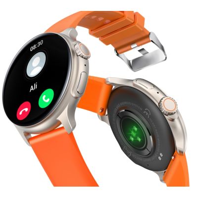 4. Herren-Smartwatch RUBICON RNCF12 Titan/Orange SMARUB245