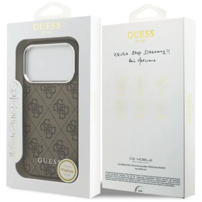 8. Guess 4G Classic Logo MagSafe Case für iPhone 17 Pro Max - Braun